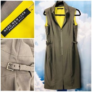 SOLD ‼️ Gray Dress Sheath Buckles Stretch Comfort